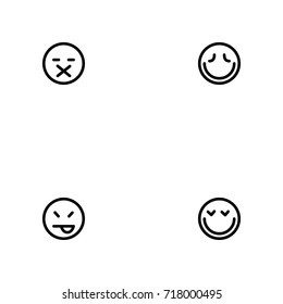 Emotions vector icon set