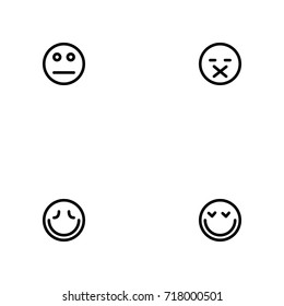Emotions vector icon set