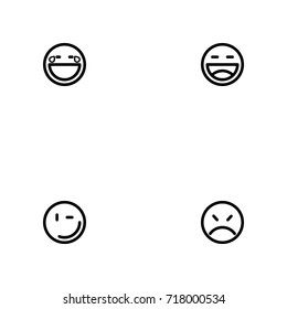 Emotions vector icon set