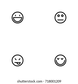 Emotions vector icon set