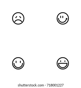 Emotions vector icon set