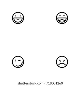 Emotions vector icon set