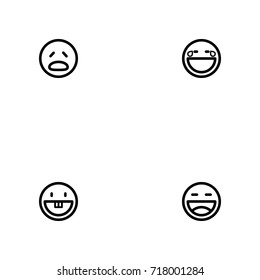 Emotions vector icon set