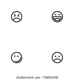 Emotions vector icon set