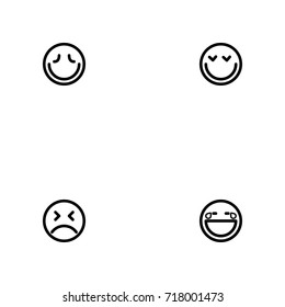 Emotions vector icon set