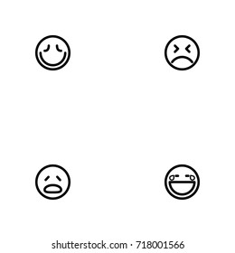 Emotions vector icon set