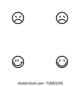 Emotions vector icon set