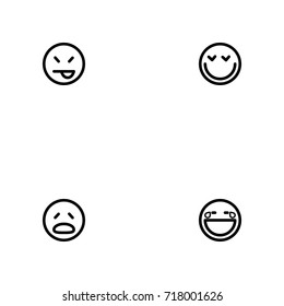 Emotions vector icon set
