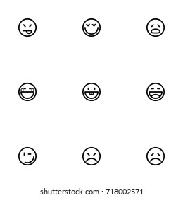 Emotions vector icon set