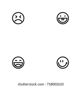 Emotions vector icon set