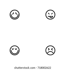 Emotions vector icon set