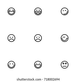 Emotions vector icon set