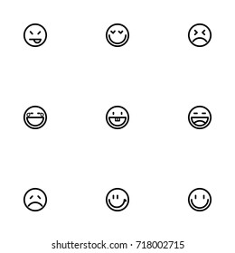 Emotions vector icon set
