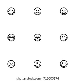 Emotions vector icon set