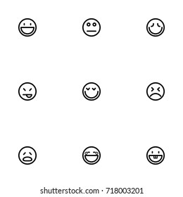 Emotions vector icon set