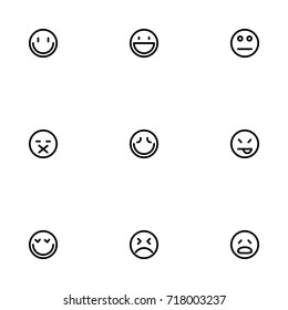Emotions vector icon set