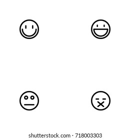 Emotions vector icon set