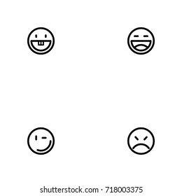 Emotions vector icon set