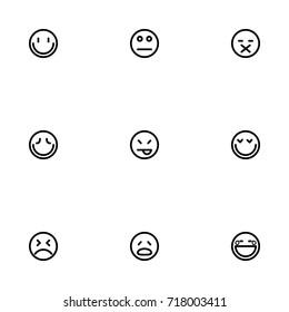 Emotions vector icon set