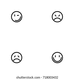 Emotions vector icon set