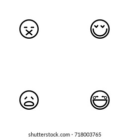 Emotions vector icon set