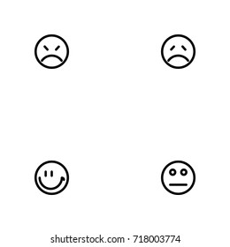 Emotions vector icon set