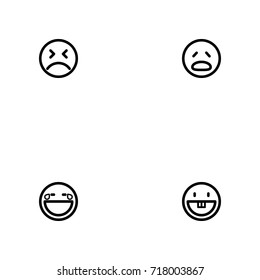 Emotions vector icon set