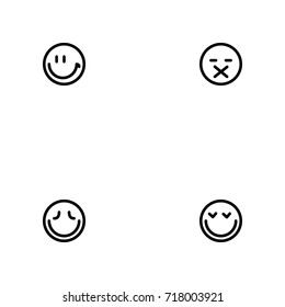 Emotions vector icon set