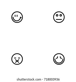 Emotions vector icon set