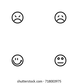 Emotions vector icon set