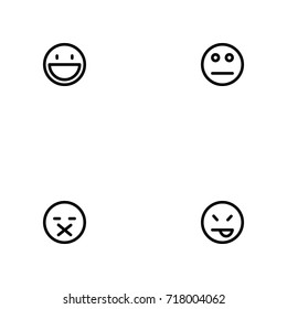 Emotions vector icon set