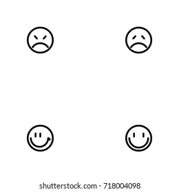 Emotions vector icon set