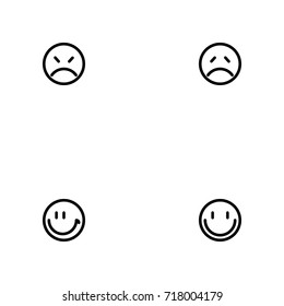 Emotions vector icon set