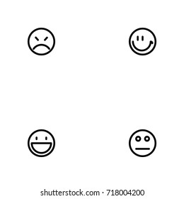 Emotions vector icon set