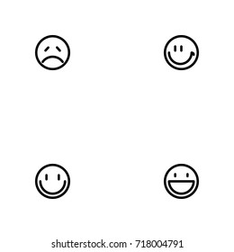 Emotions vector icon set