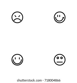 Emotions vector icon set