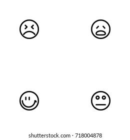 Emotions vector icon set