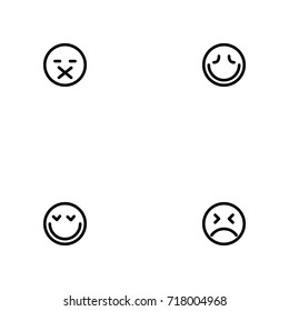 Emotions vector icon set
