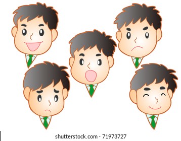Emotions of a young businessman