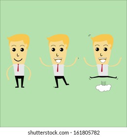 Emotions of a young man - glad ascending order.eps10