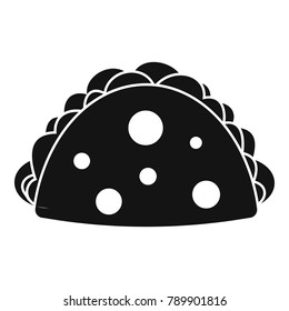 Empanada, cheburek or calzone icon. Simple illustration of empanada, cheburek or calzone vector icon for web