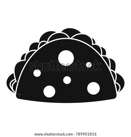 Empanada, cheburek or calzone icon. Simple illustration of empanada, cheburek or calzone vector icon for web