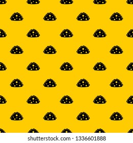 Empanada, cheburek or calzone pattern seamless vector repeat geometric yellow for any design