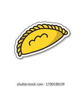 Empanada Doodle Icon Vector Illustration Stock Vector (Royalty Free ...