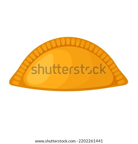 empanada flat vector illustration logo icon clipart isolated on white background	
