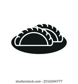 Empanada food beverage icon vector basic design simple and modern concept templates