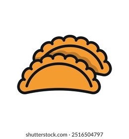 Empanada food beverage icon vector basic design simple and modern concept templates