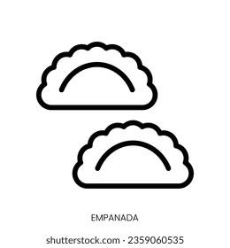 empanada icon. Line Art Style Design Isolated On White Background