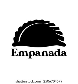 Empanada logo Ilustración vectorial Plantilla blanco y negro