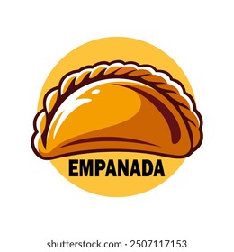 Empanada logo Ilustración vectorial Plantilla, deliciosa empanada